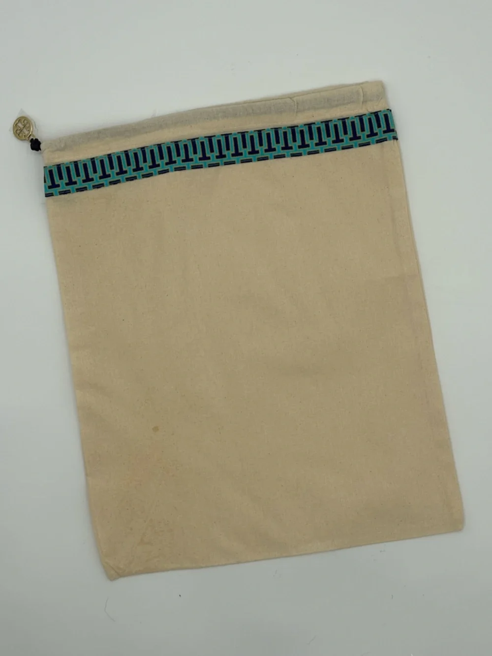 Tory‎ Burch Linen Dust Bag Drawstring Storage Pouch Logo